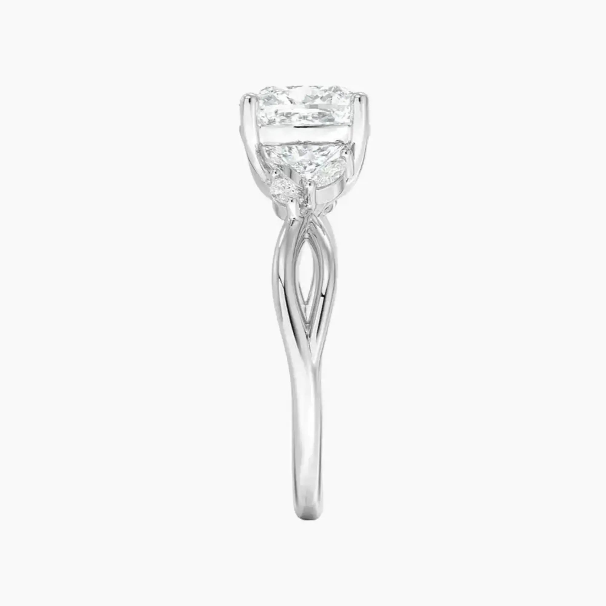 Amara Cushion Designer 1 Carat Lab Grown Diamond Engagement Ring in 18K Rose Gold