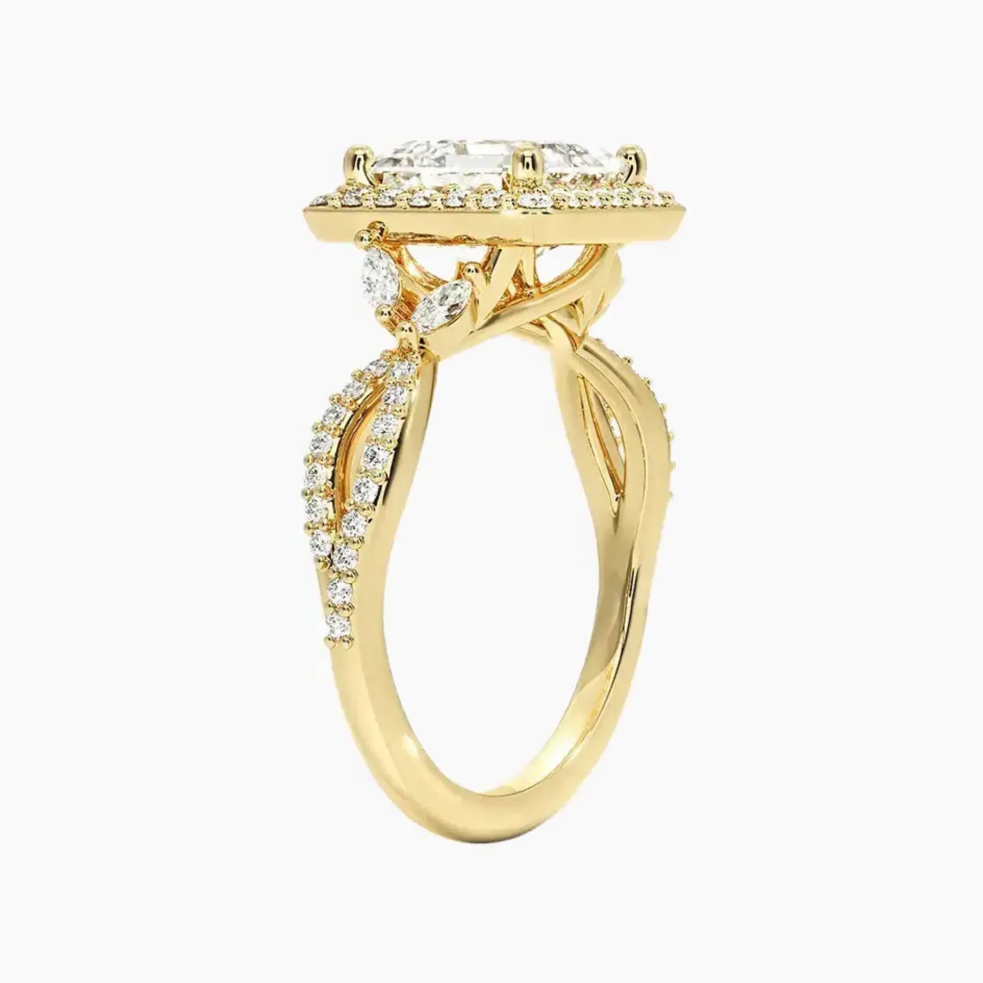 Nerissa Asscher Designer Diamond Ring Setting in 14K White Gold