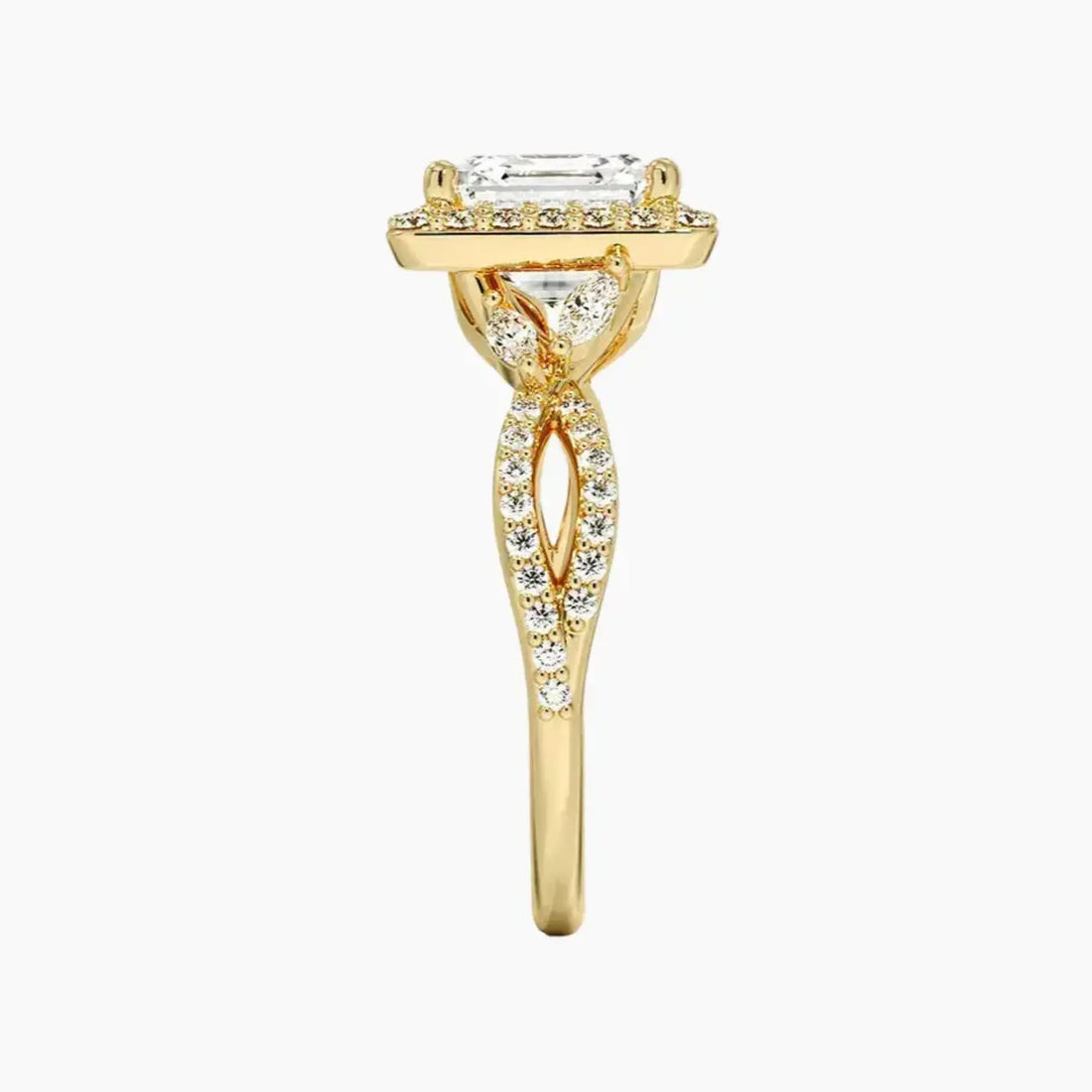 Nerissa Asscher Designer Diamond Ring Setting in 18K White Gold