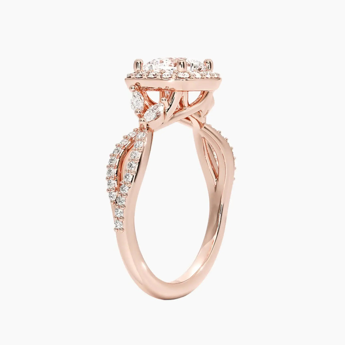 Nerissa Cushion Designer 1.5 Carat Lab Grown Diamond Engagement Ring in 18K Yellow Gold