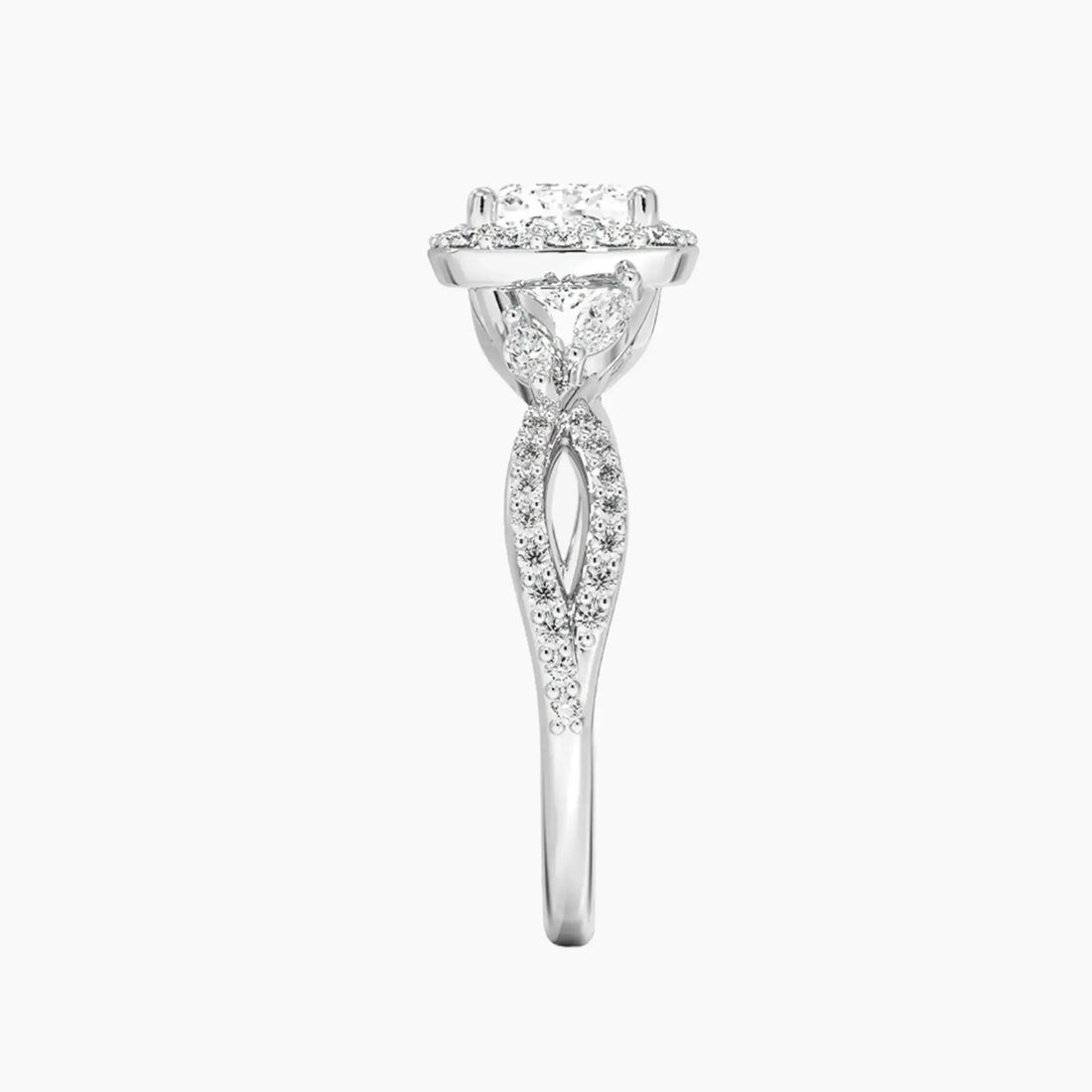 Nerissa Cushion Designer Diamond Ring Setting in 18K Yellow Gold