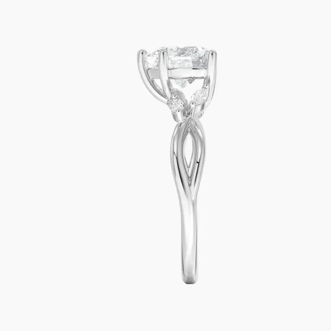 Amara Heart Designer 2 Carat Lab Grown Diamond Engagement Ring in 18K Rose Gold