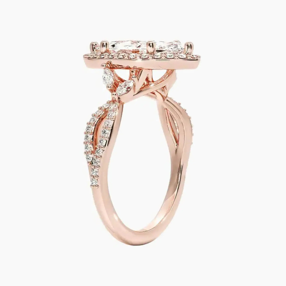 Nerissa Marquise Designer 1.5 Carat Lab Grown Diamond Engagement Ring in 18K White Gold