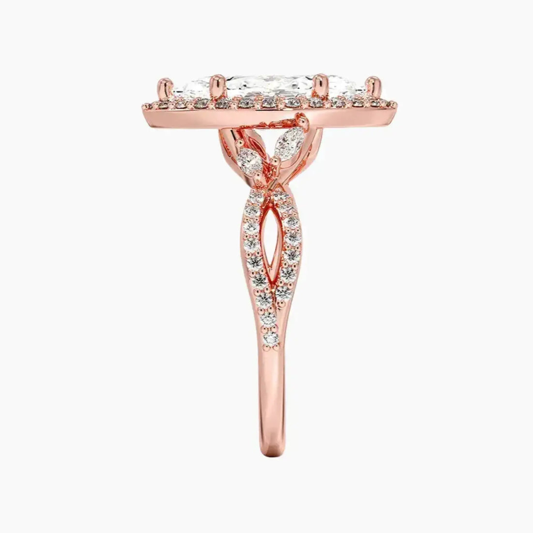 Nerissa Marquise Designer Diamond Ring Setting in 14K Rose Gold