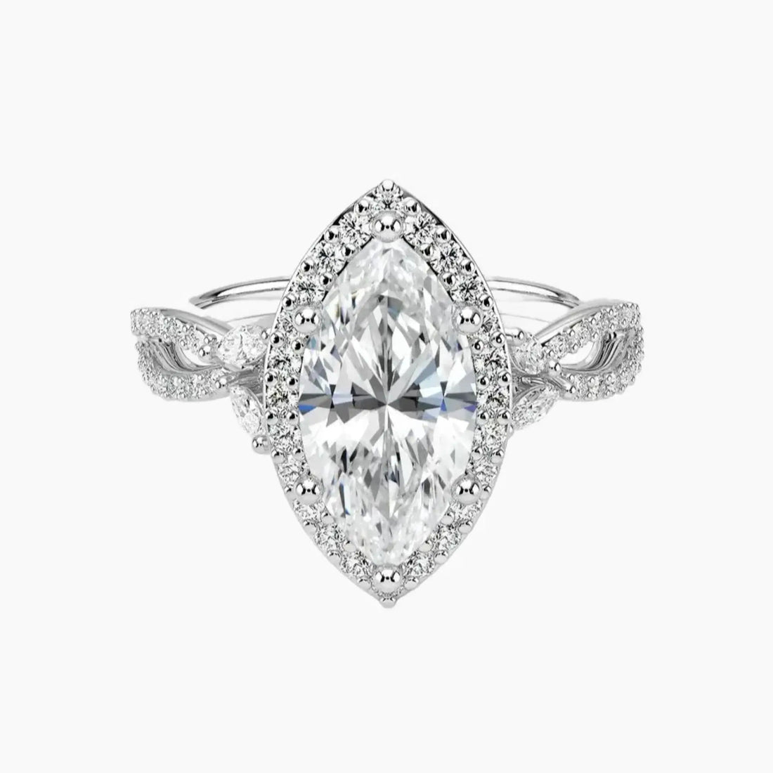 Nerissa Marquise Designer 1.5 Carat Lab Grown Diamond Engagement Ring in 18K Rose Gold