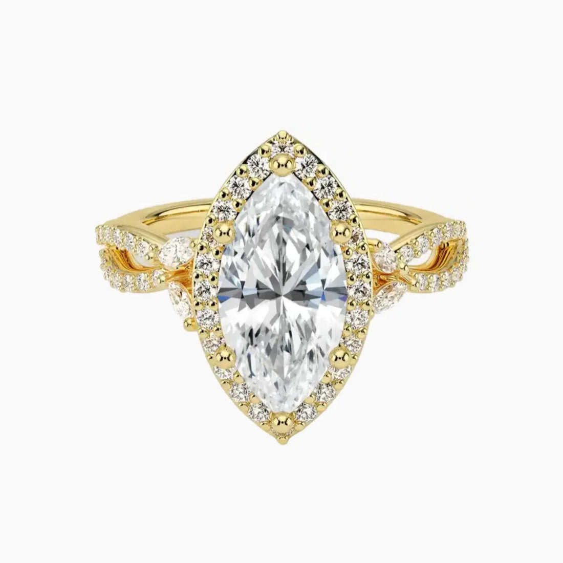 Nerissa Marquise Designer Diamond Ring Setting in 14K Rose Gold