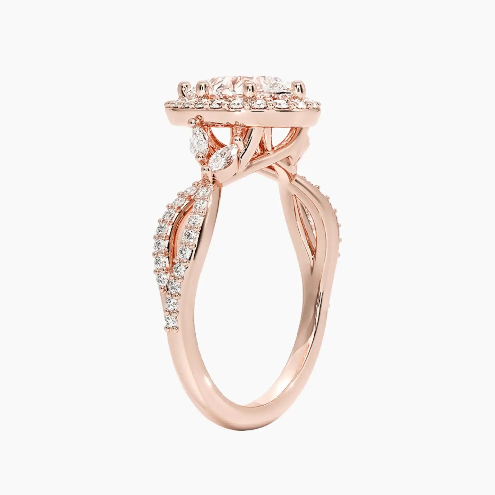 Nerissa Pear Designer 2.5 Carat Lab Grown Diamond Engagement Ring in 14K Yellow Gold