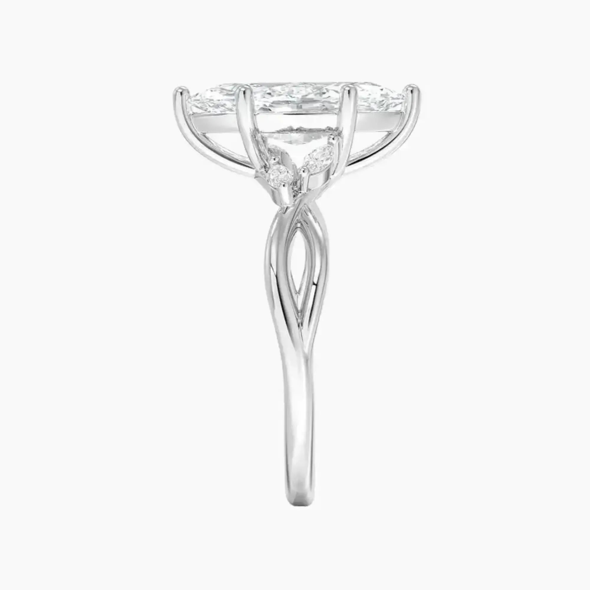 Amara Marquise Designer Diamond Ring Setting in 18K Rose Gold