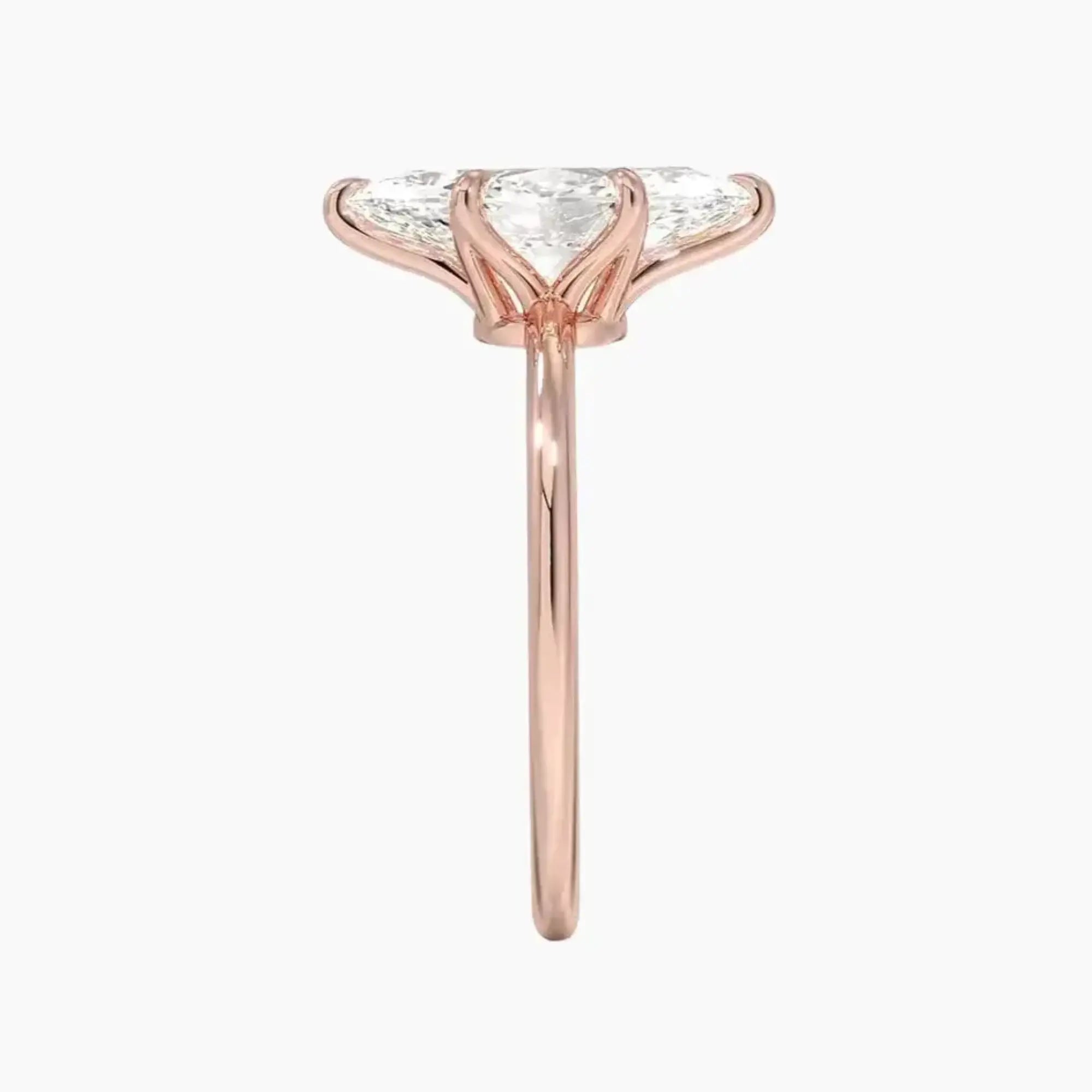 Faye Marquise Solitaire Diamond Ring Setting in 14K Yellow Gold