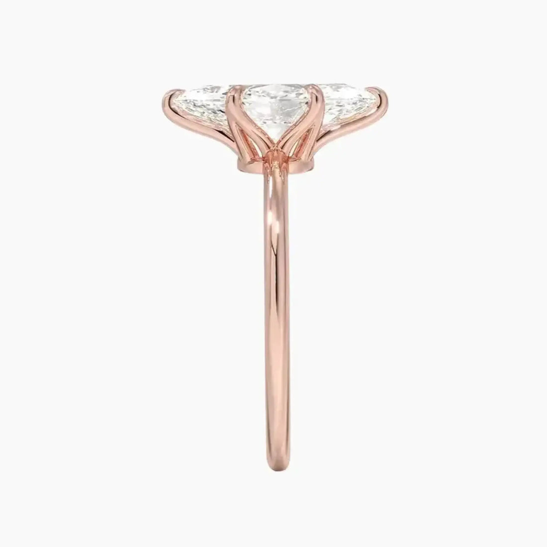 Faye Marquise Solitaire Diamond Ring Setting in 18K Yellow Gold