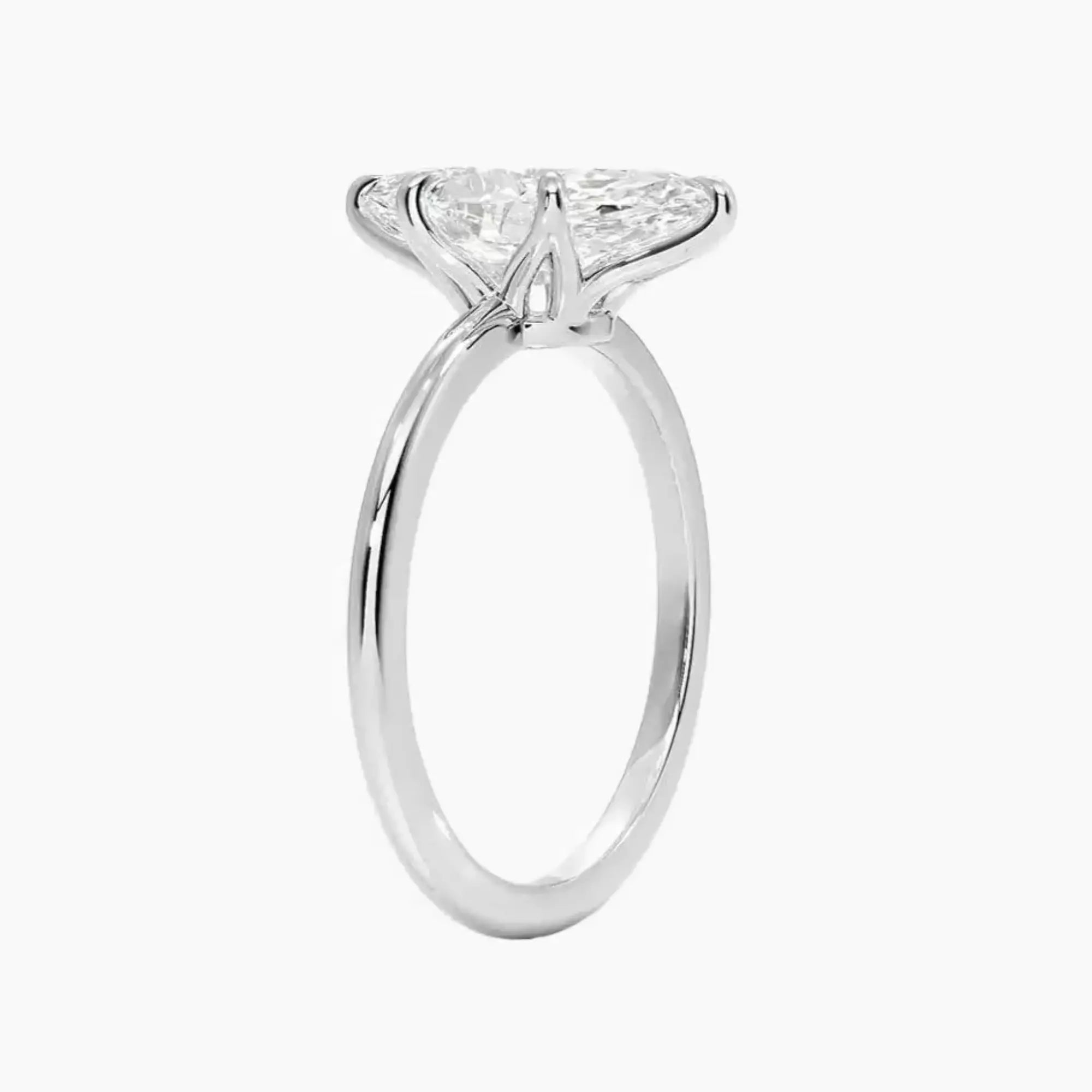 Faye Marquise Solitaire Diamond Ring Setting in 14K Yellow Gold