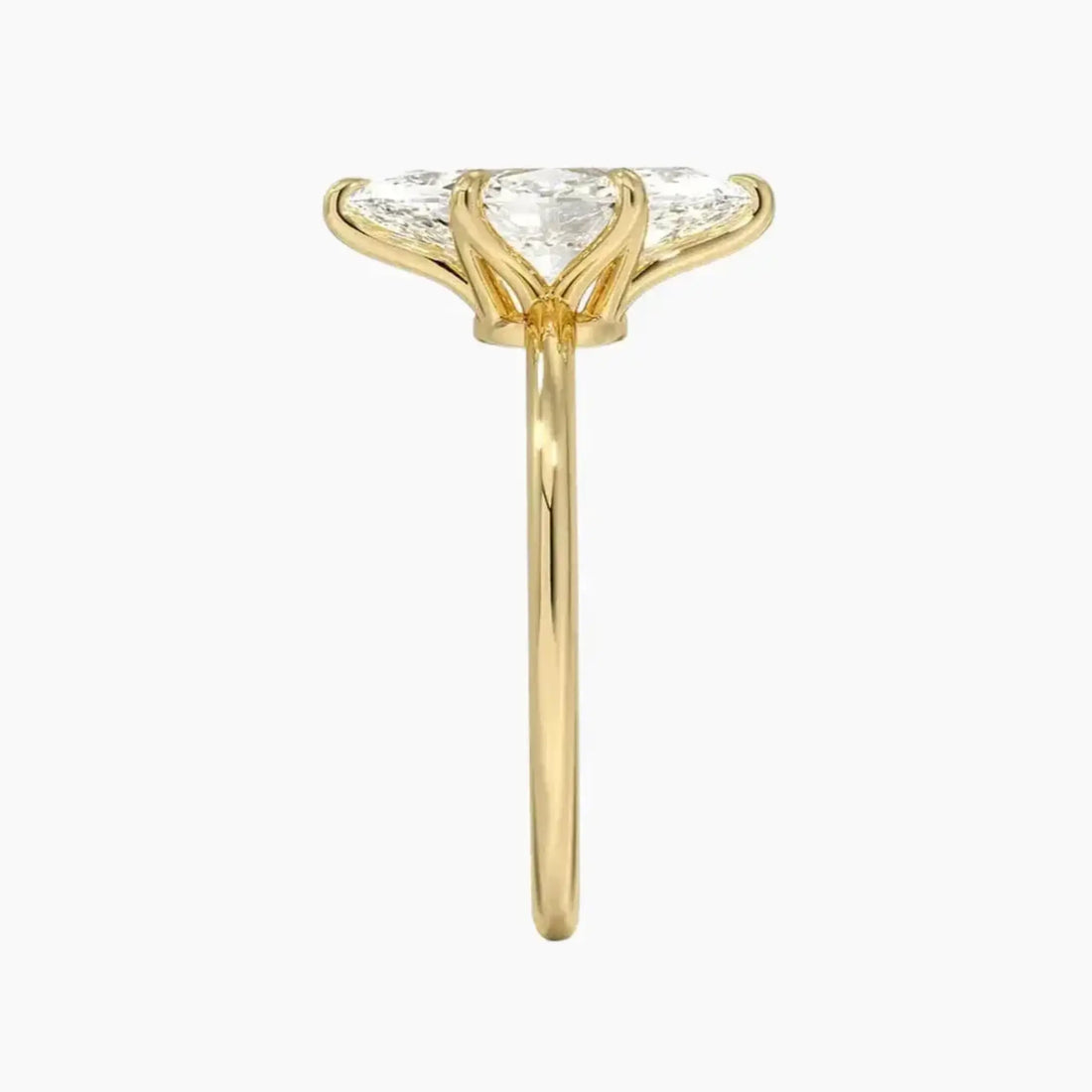 Faye Marquise Solitaire 1 Carat Lab Grown Diamond Engagement Ring in 14K White Gold