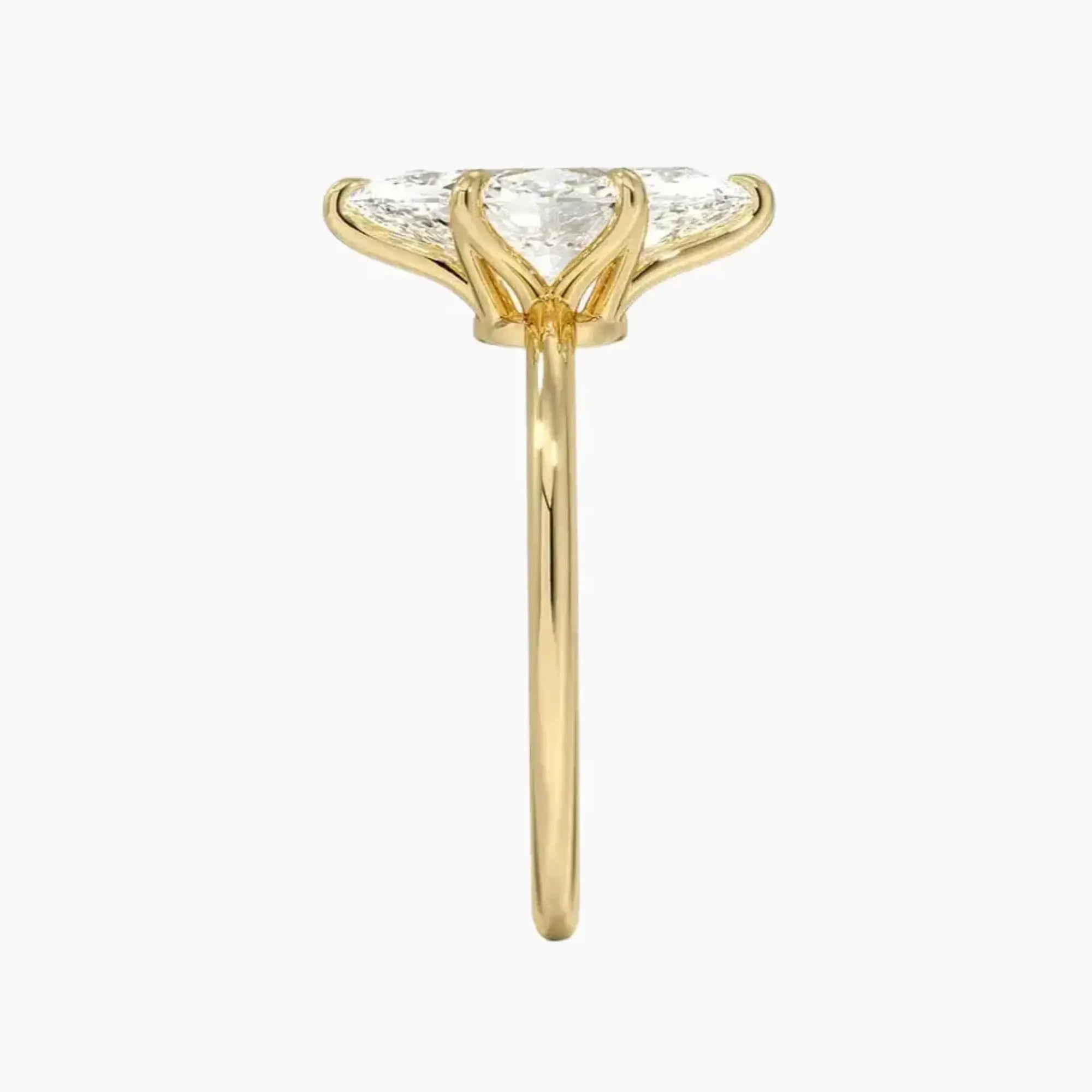 Faye Marquise Solitaire 1 Carat Lab Grown Diamond Engagement Ring in 18K Yellow Gold
