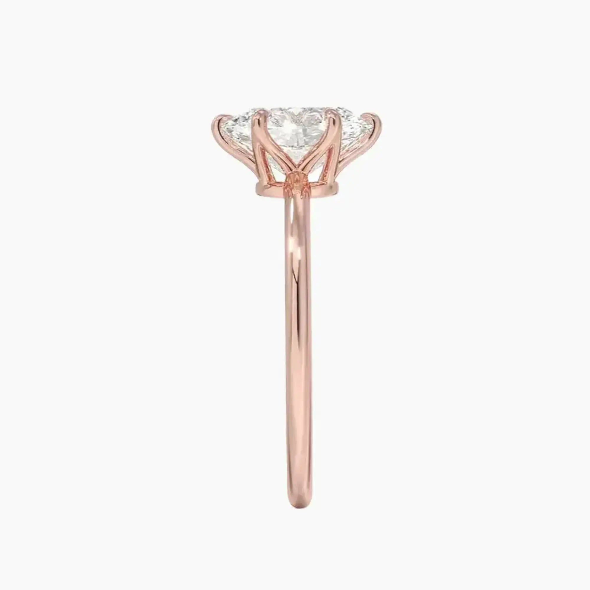 Faye Oval Solitaire 2.5 Carat Lab Grown Diamond Engagement Ring in 14K White Gold