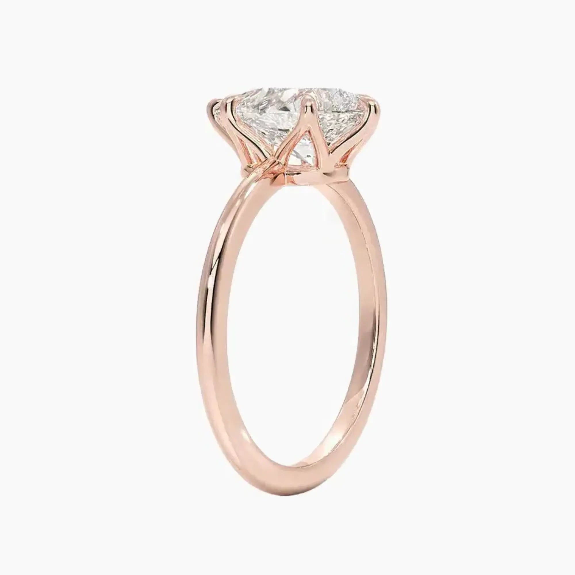 Faye Pear Solitaire 2.5 Carat Lab Grown Diamond Engagement Ring in 18K White Gold