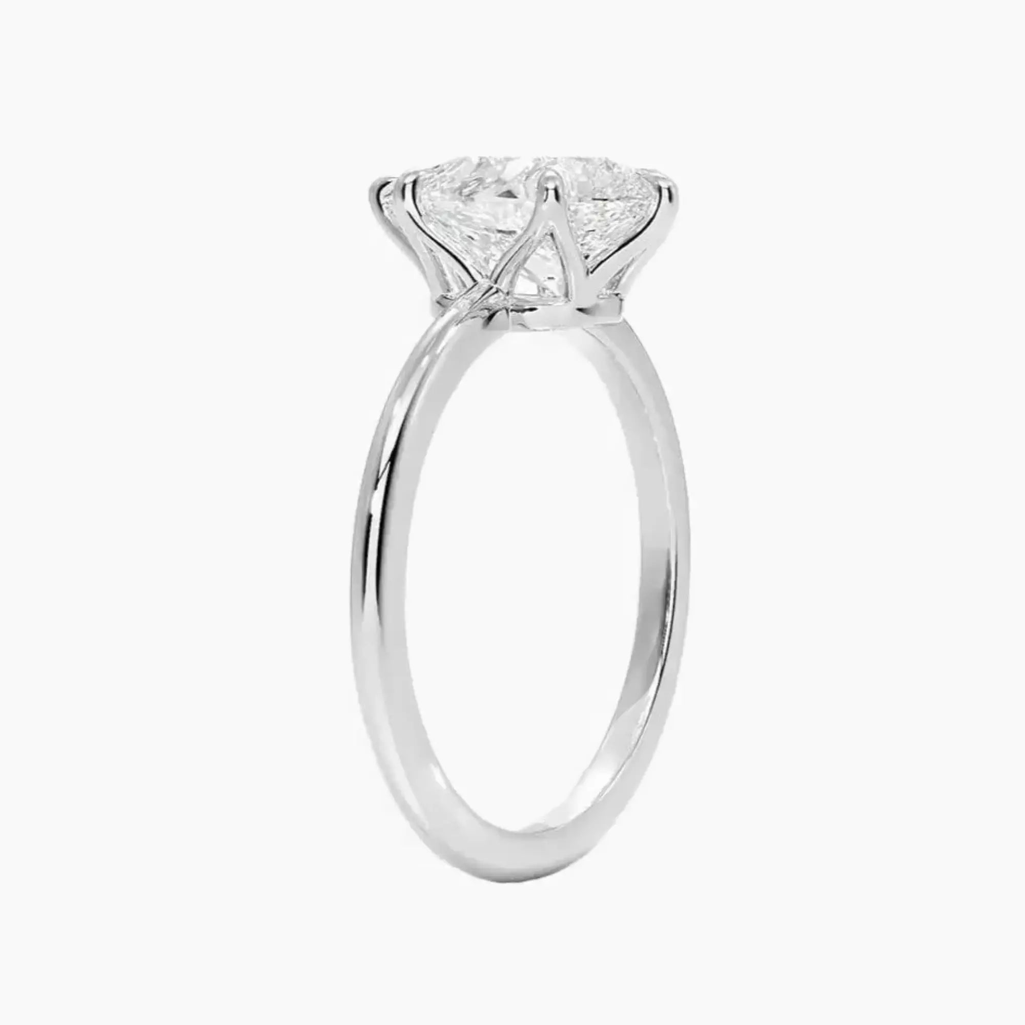 Faye Pear Solitaire 2.5 Carat Lab Grown Diamond Engagement Ring in 14K White Gold