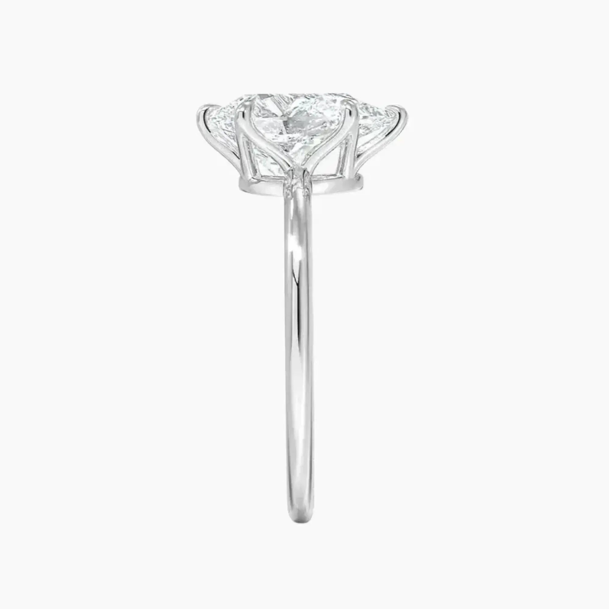 Faye Pear Solitaire 2.5 Carat Lab Grown Diamond Engagement Ring in 18K White Gold
