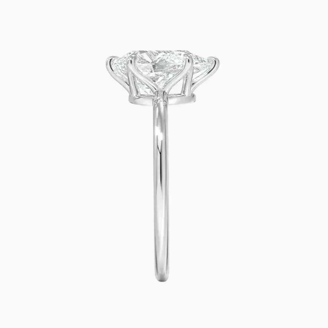 Faye Pear Solitaire 2.5 Carat Lab Grown Diamond Engagement Ring in 18K White Gold