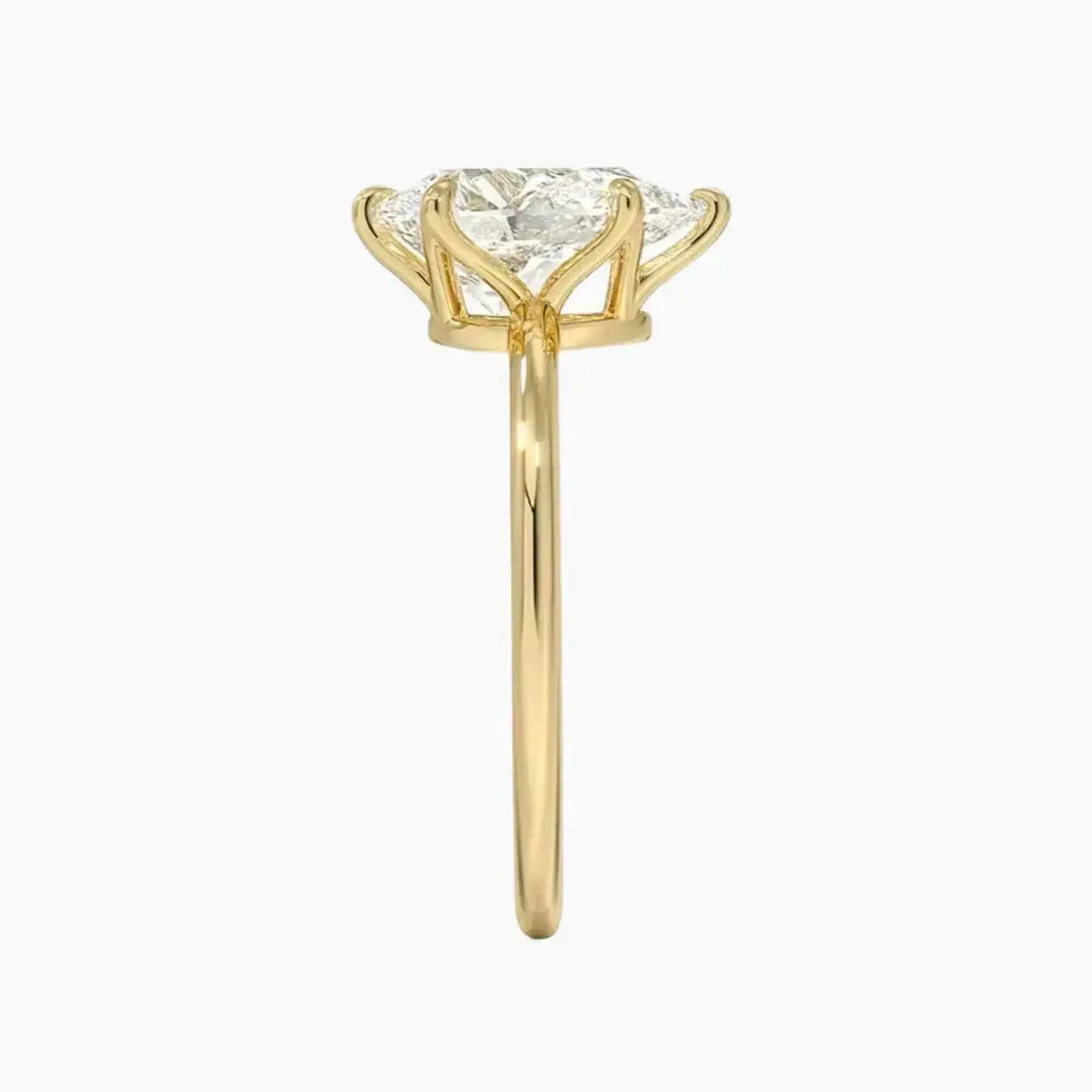 Faye Pear Solitaire Diamond Ring Setting in 14K Rose Gold
