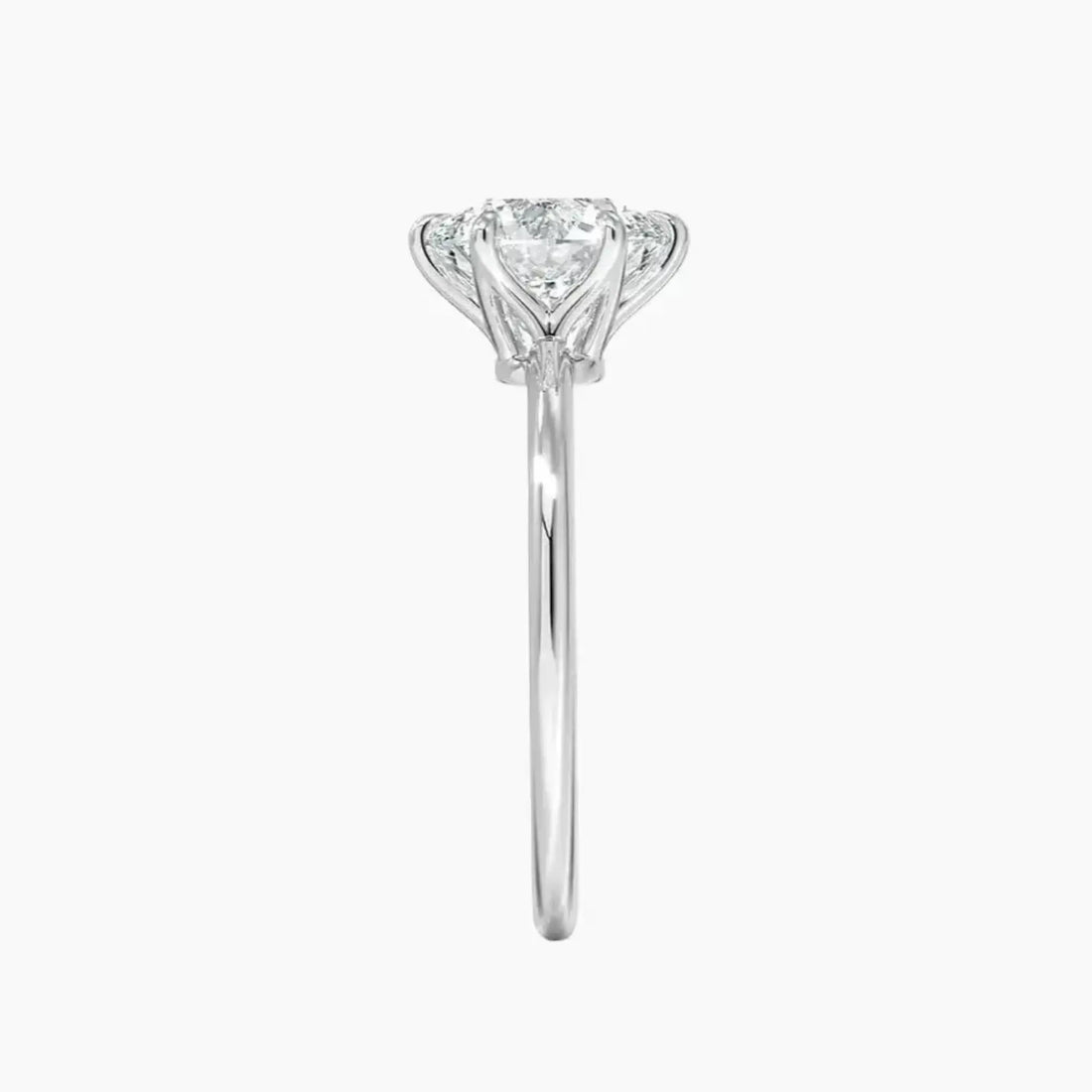 Faye Round Solitaire Diamond Ring Setting in 14K Rose Gold