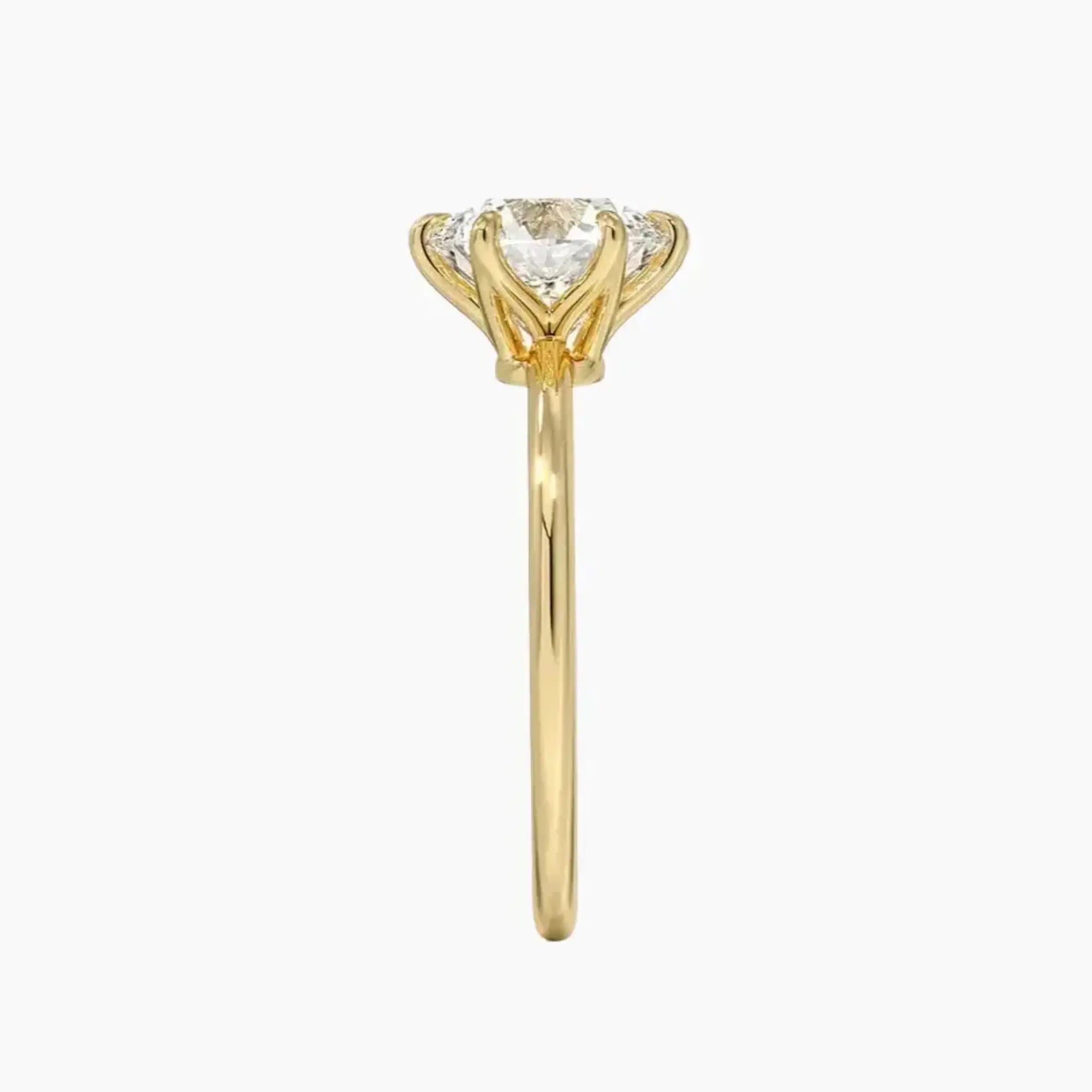 Faye Round Solitaire 2.5 Carat Lab Grown Diamond Engagement Ring in 18K White Gold