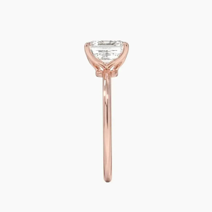 Brielle Asscher Solitaire 1.5 Carat Lab Grown Diamond Engagement Ring in 18K Yellow Gold