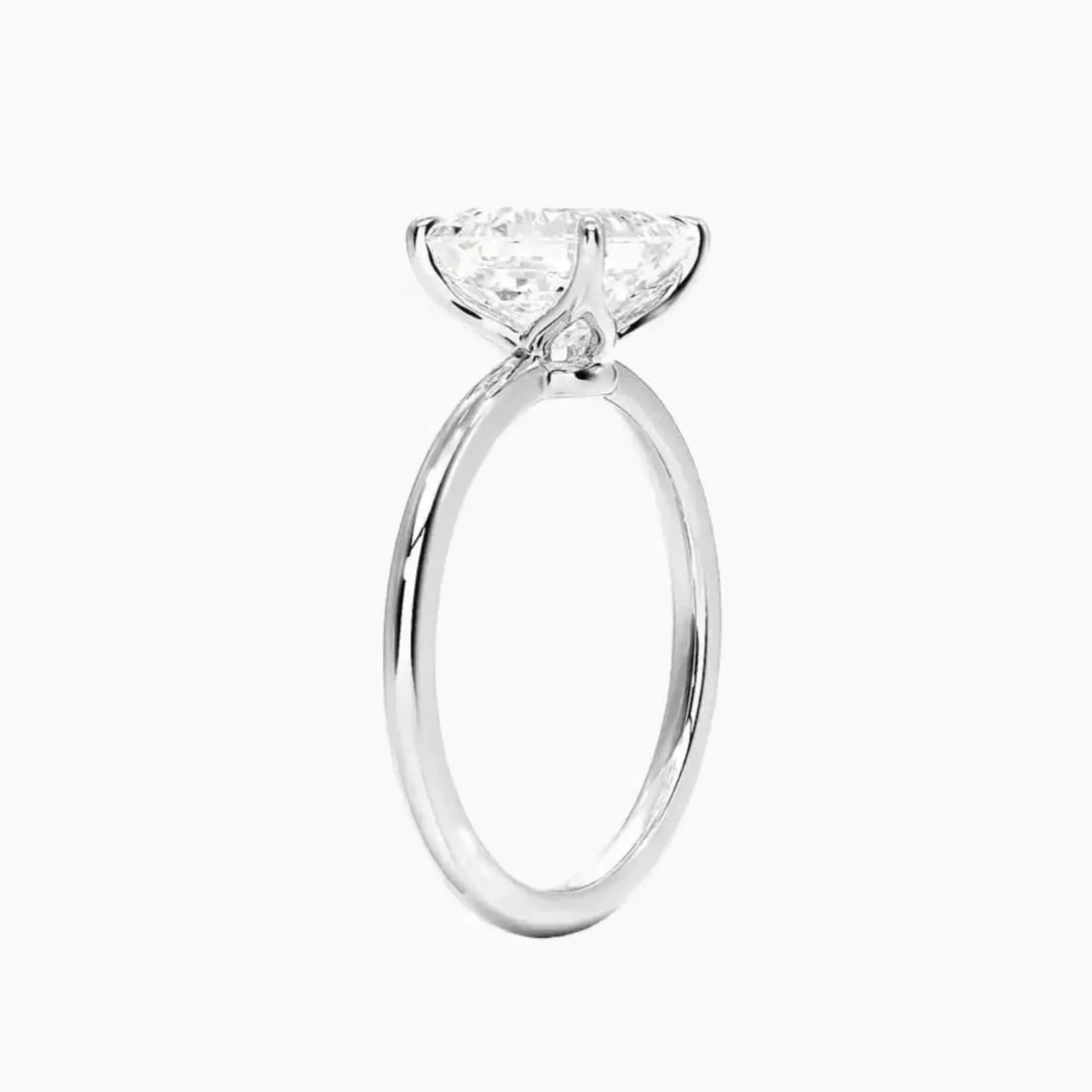 Brielle Asscher Solitaire Diamond Ring Setting in 14K Rose Gold