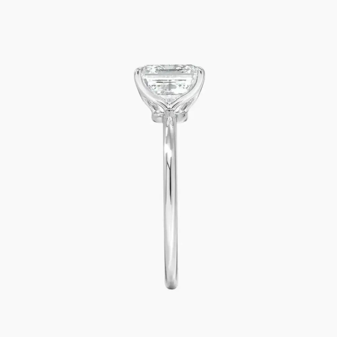 Brielle Asscher Solitaire Diamond Ring Setting in 14K Rose Gold