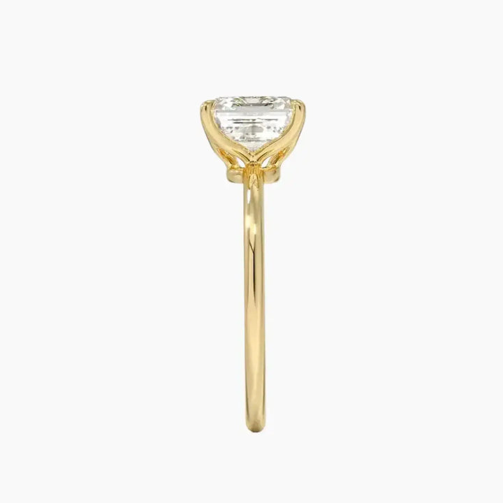 Brielle Asscher Solitaire 1 Carat Lab Grown Diamond Engagement Ring in 14K Rose Gold