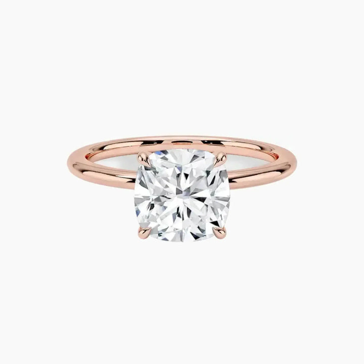 Brielle Cushion Solitaire 1.5 Carat Lab Grown Diamond Engagement Ring in 18K Rose Gold