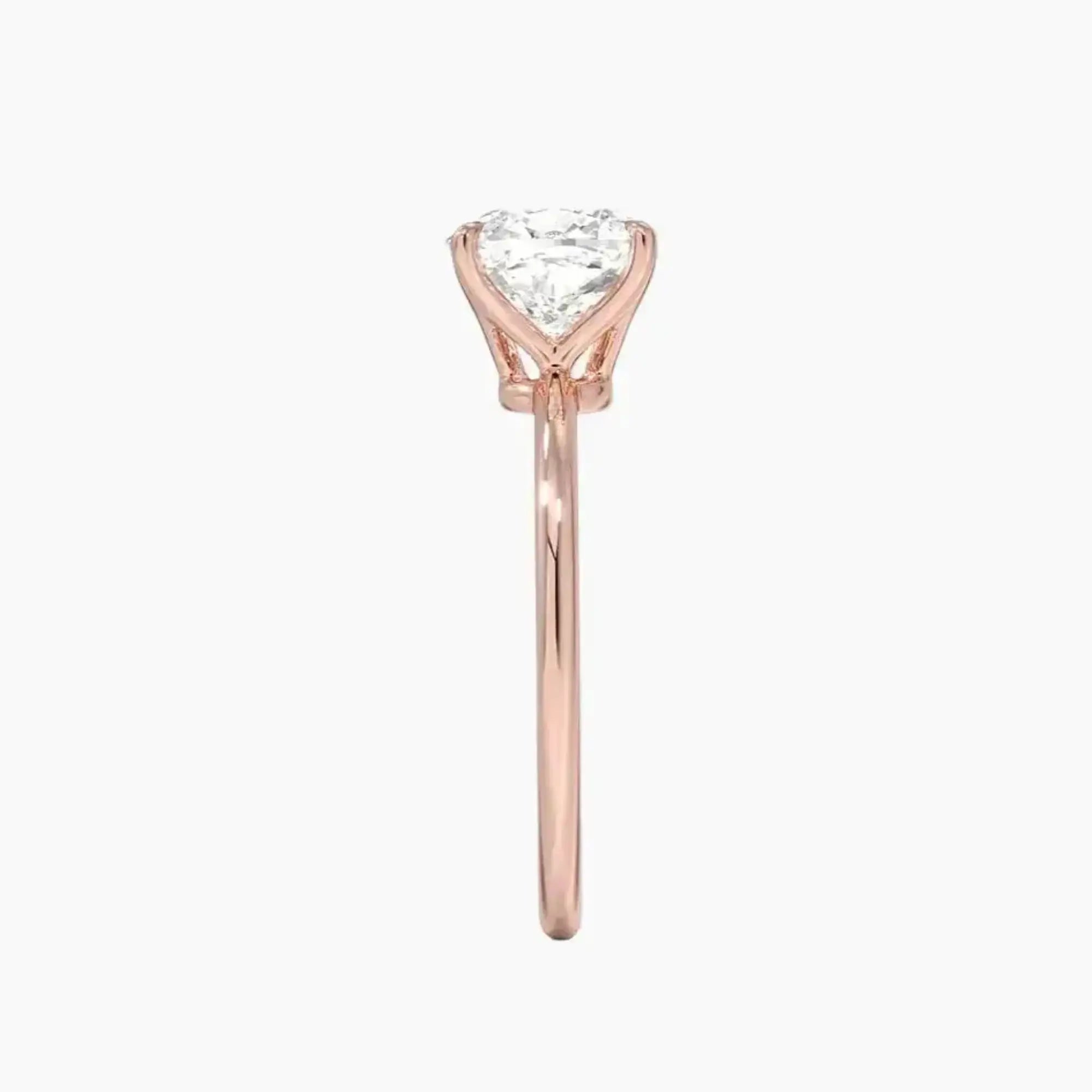 Brielle Cushion Solitaire 1 Carat Lab Grown Diamond Engagement Ring in 18K Yellow Gold