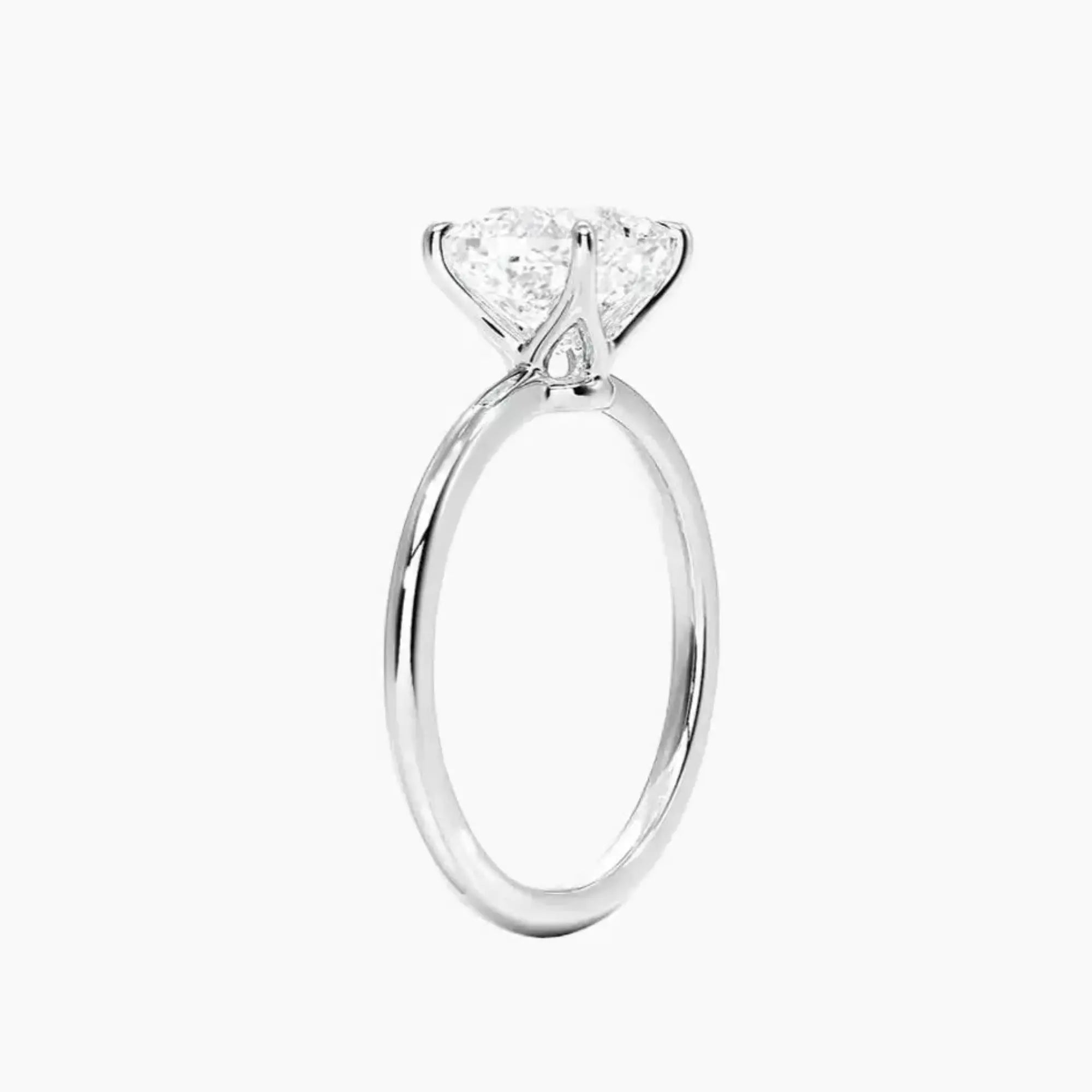 Brielle Cushion Solitaire Diamond Ring Setting in 18K White Gold
