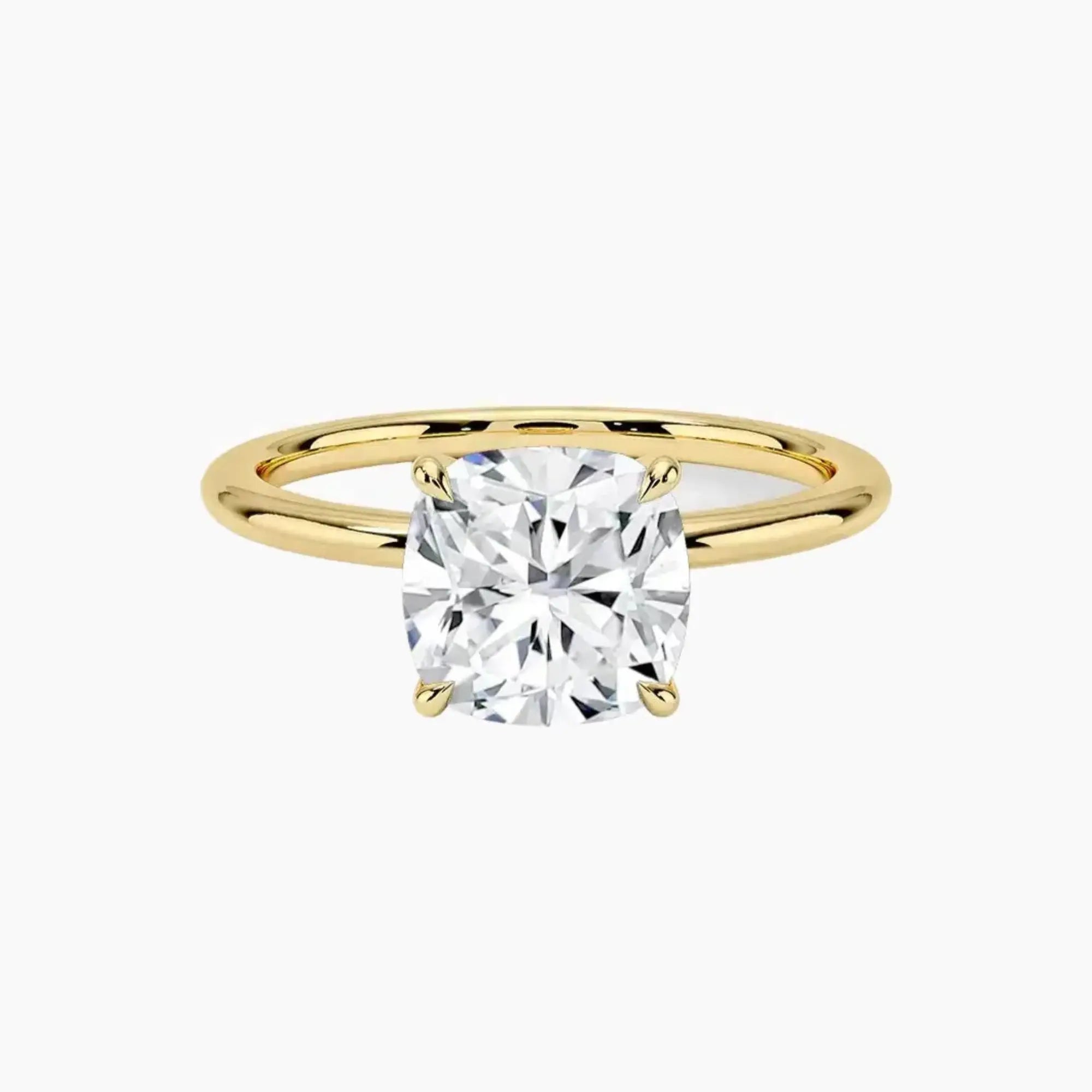 Brielle Cushion Solitaire 1 Carat Lab Grown Diamond Engagement Ring in 18K Rose Gold