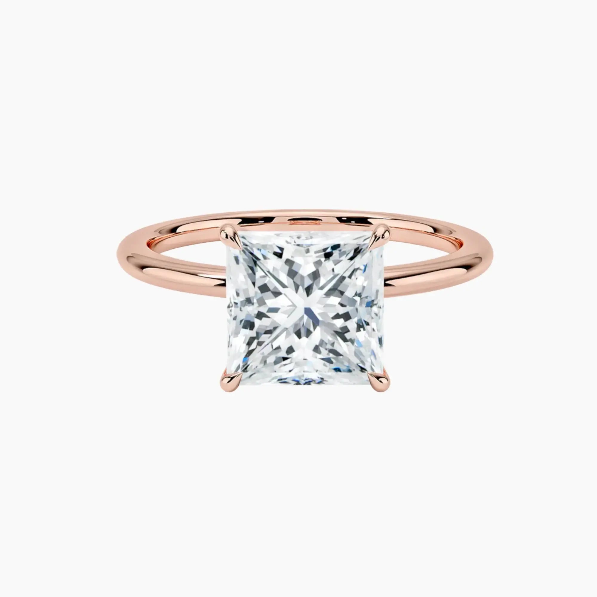 Brielle Princess Solitaire 1.5 Carat Lab Grown Diamond Engagement Ring in 14K Yellow Gold
