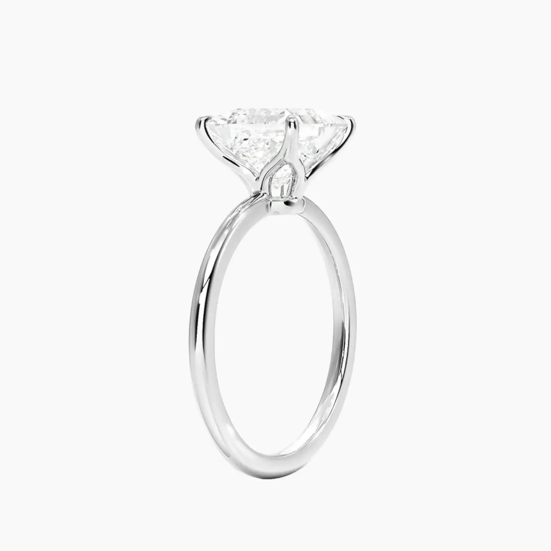 Brielle Princess Solitaire Diamond Ring Setting in 18K Rose Gold