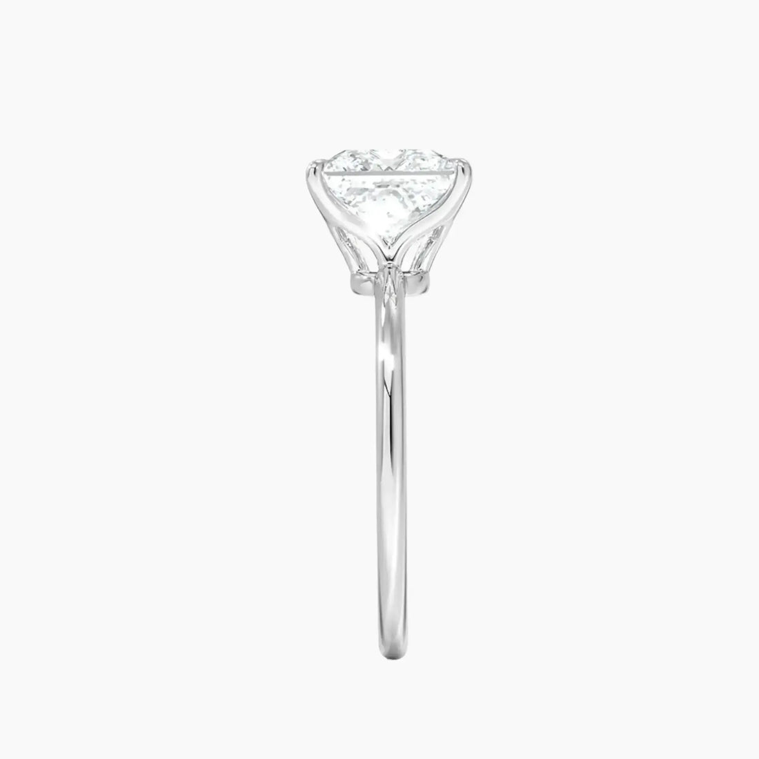 Brielle Princess Solitaire Diamond Ring Setting in 18K Rose Gold
