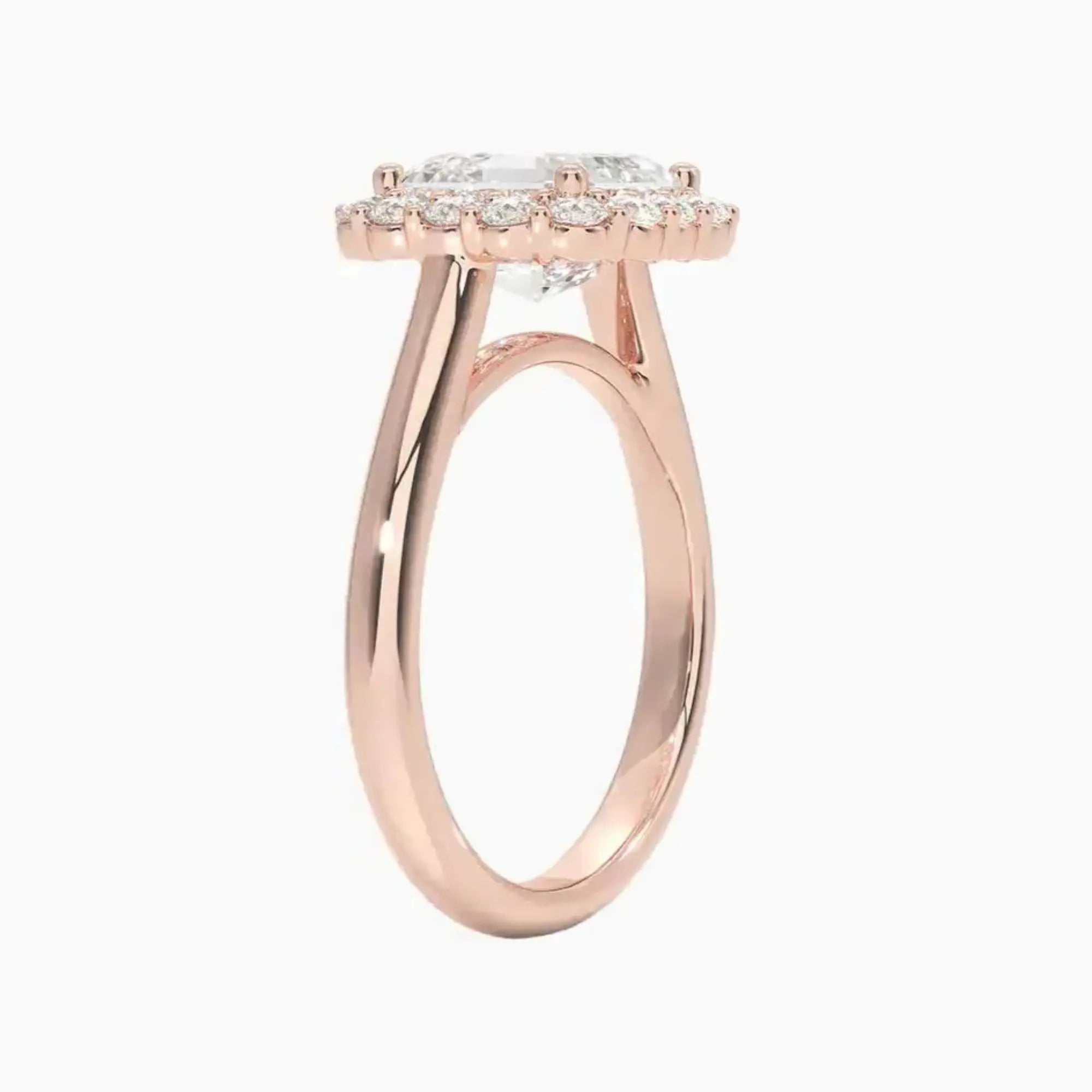 Fiora Asscher Designer 1.5 Carat Lab Grown Diamond Engagement Ring in 18K White Gold