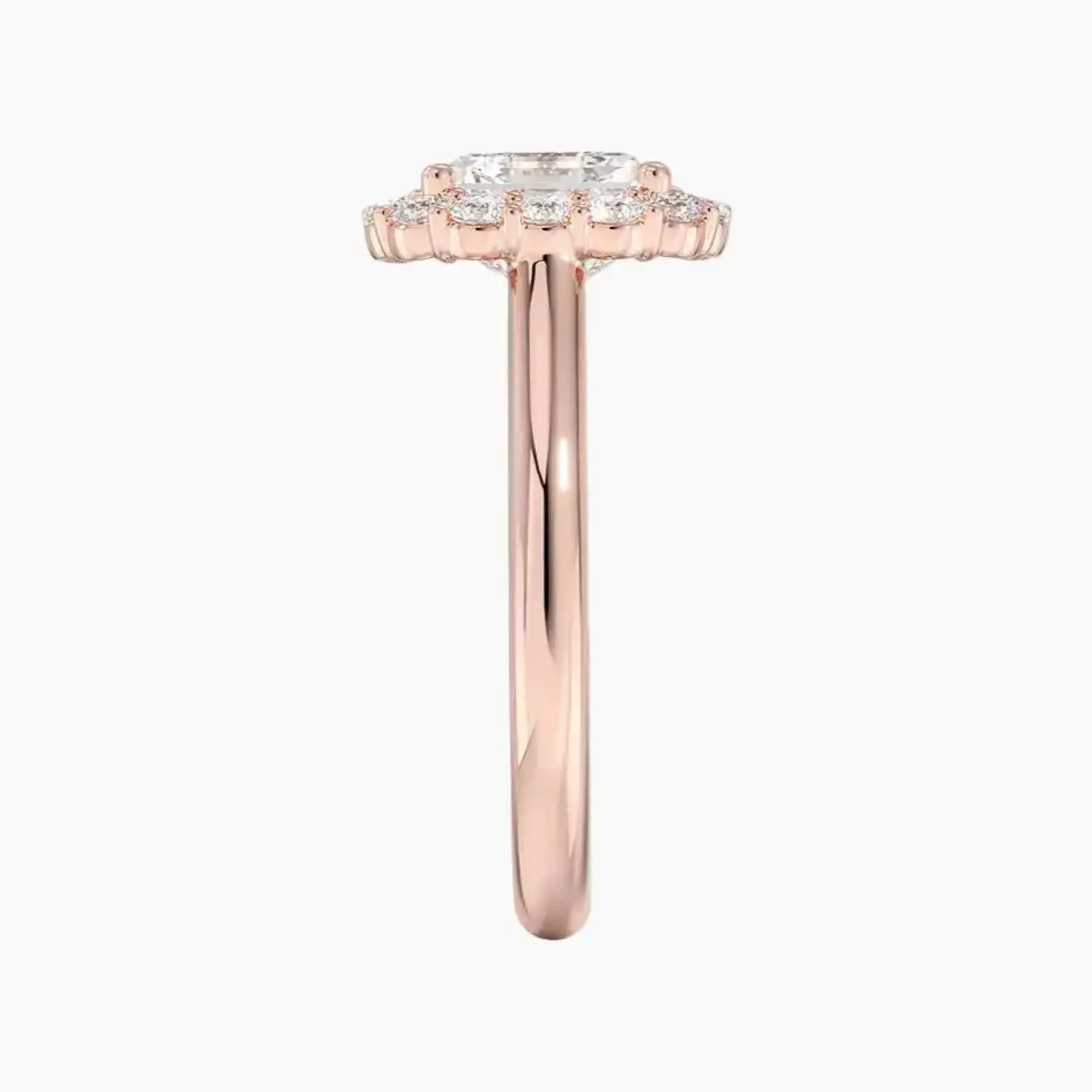 Fiora Asscher Designer 1.5 Carat Lab Grown Diamond Engagement Ring in 14K White Gold