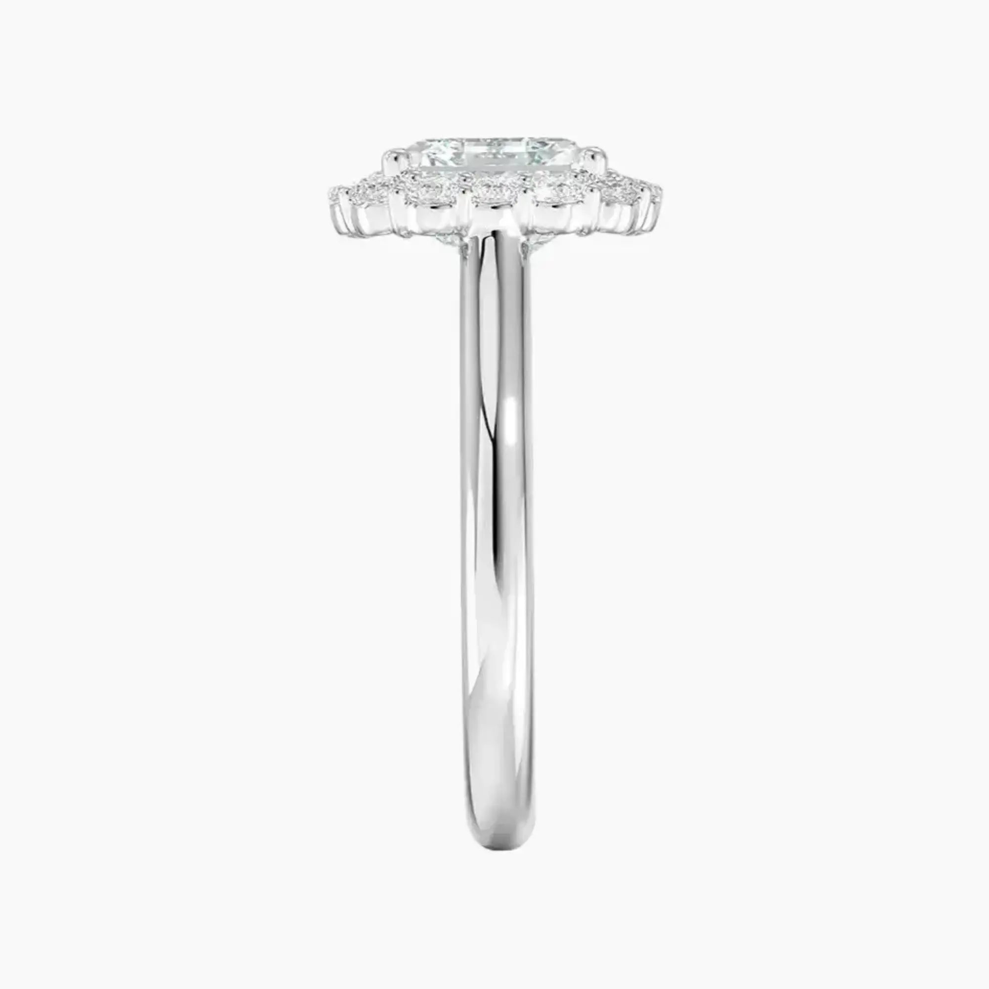 Fiora Asscher Designer Diamond Ring Setting in 14K Yellow Gold
