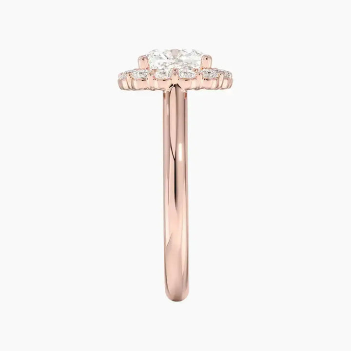 Fiora Cushion Designer 1 Carat Lab Grown Diamond Engagement Ring in 18K Yellow Gold