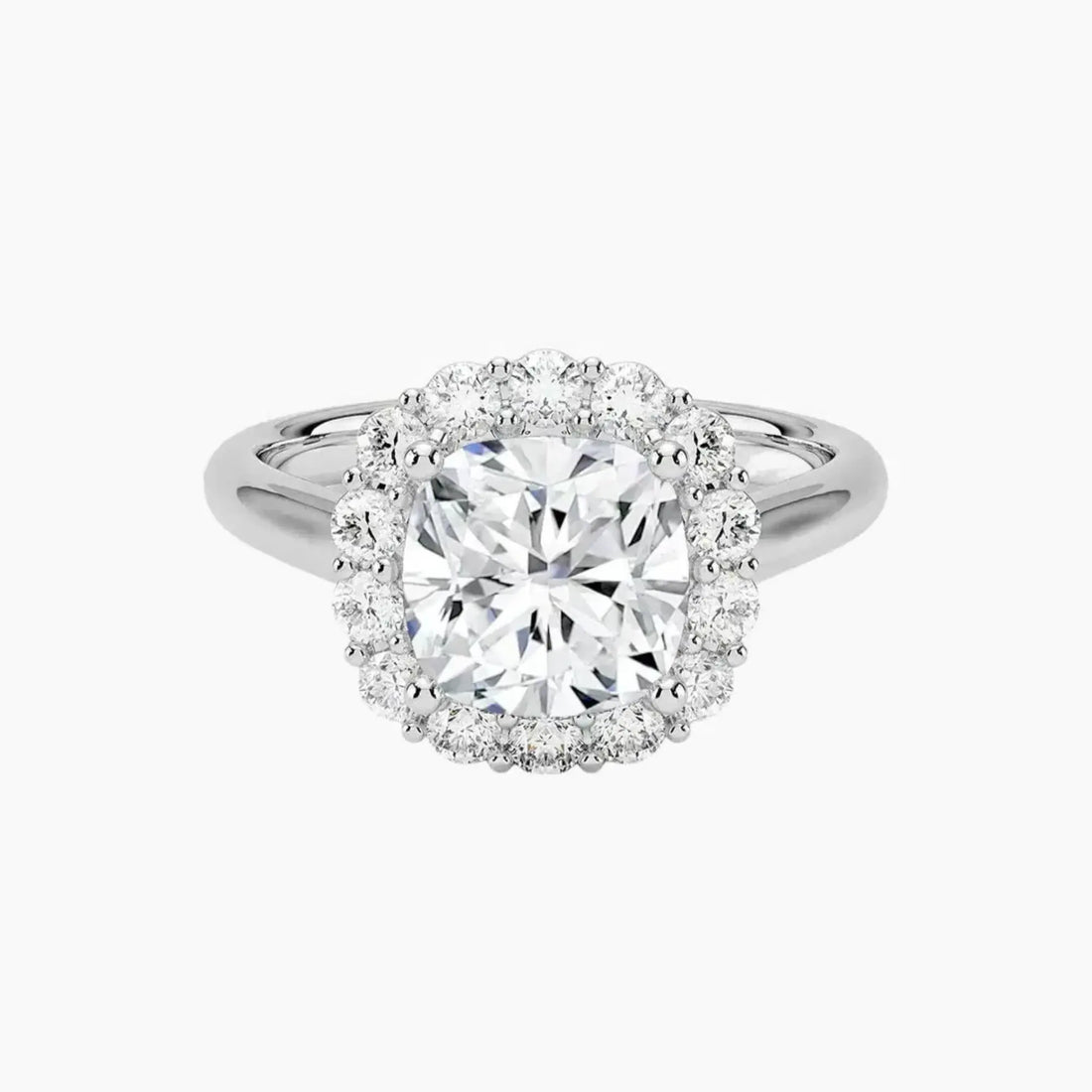 Fiora Cushion Designer 1 Carat Lab Grown Diamond Engagement Ring in 14K Rose Gold
