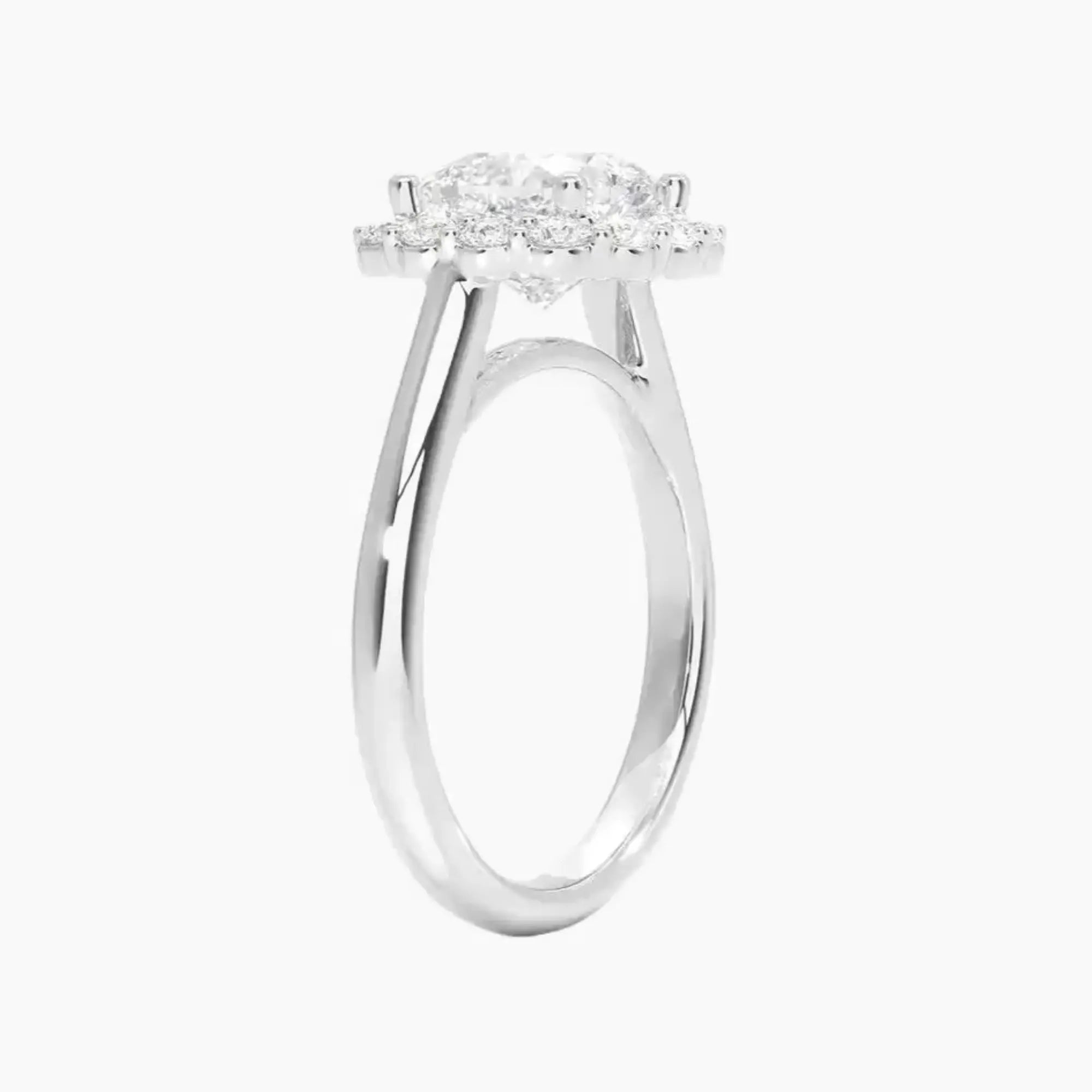 Fiora Cushion Designer Diamond Ring Setting in 18K White Gold