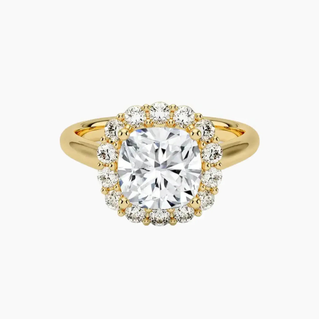 Fiora Cushion Designer 1 Carat Lab Grown Diamond Engagement Ring in 18K Rose Gold