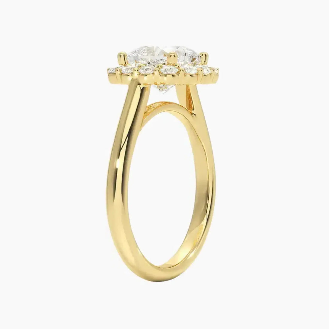 Fiora Cushion Designer 3 Carat Lab Grown Diamond Engagement Ring in 14K Rose Gold
