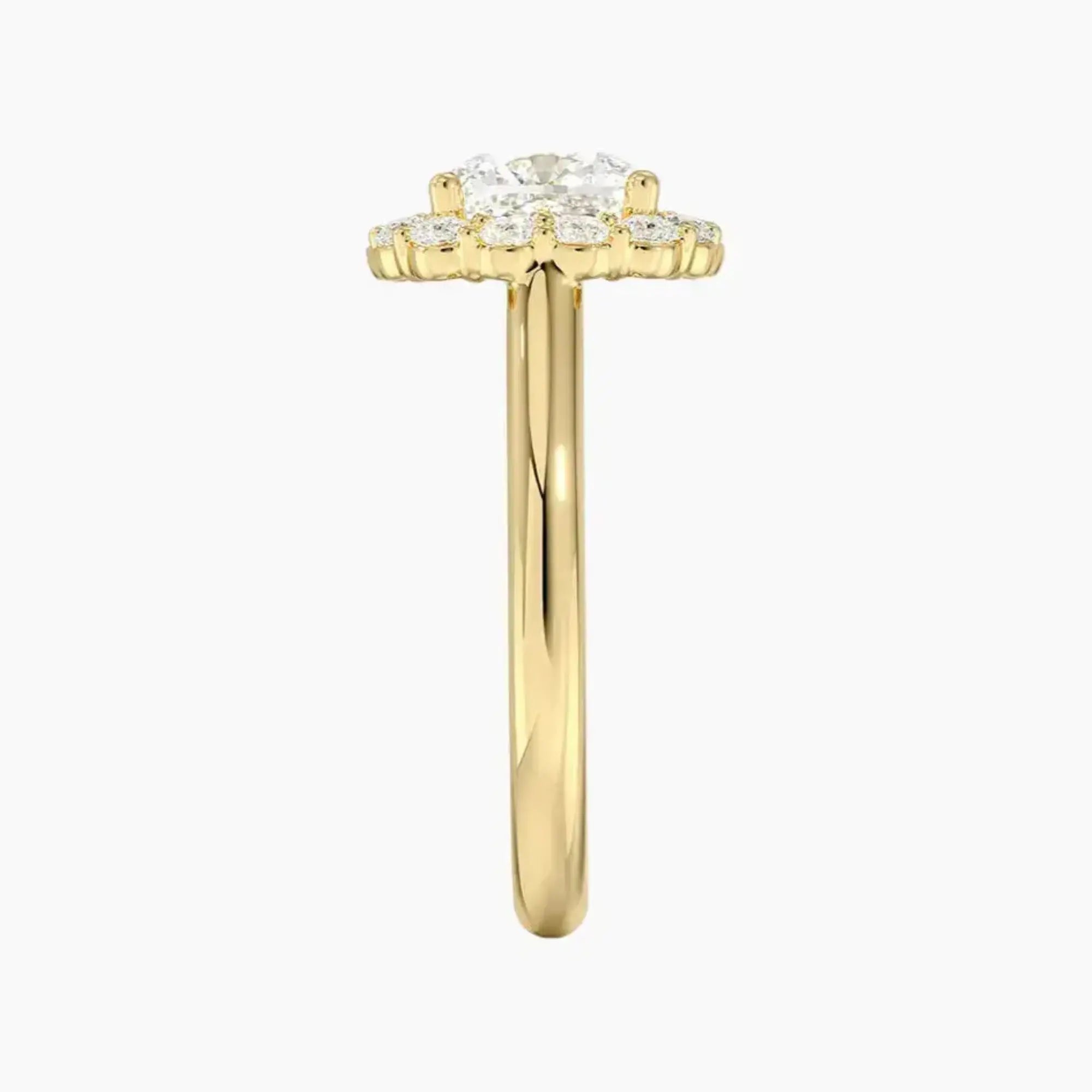 Fiora Cushion Designer 1 Carat Lab Grown Diamond Engagement Ring in 18K Rose Gold