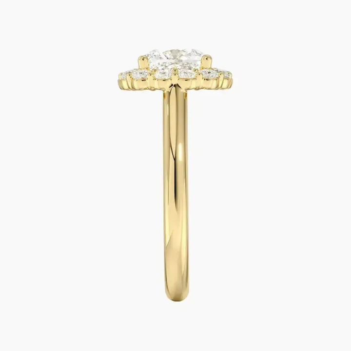 Fiora Cushion Designer 3 Carat Lab Grown Diamond Engagement Ring in 18K Rose Gold