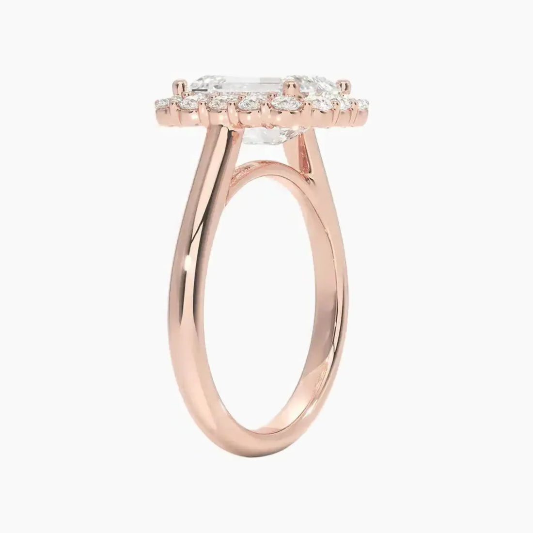 Fiora Emerald Designer Diamond Ring Setting in 14K Yellow Gold