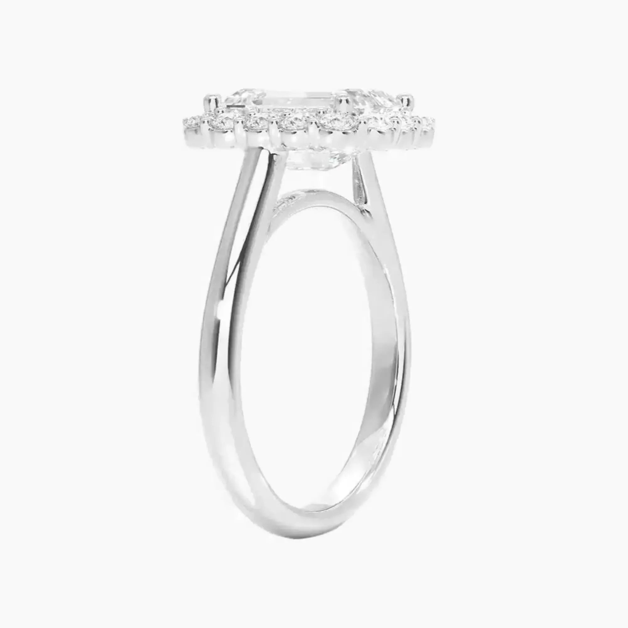 Fiora Emerald Designer Diamond Ring Setting in 14K Rose Gold