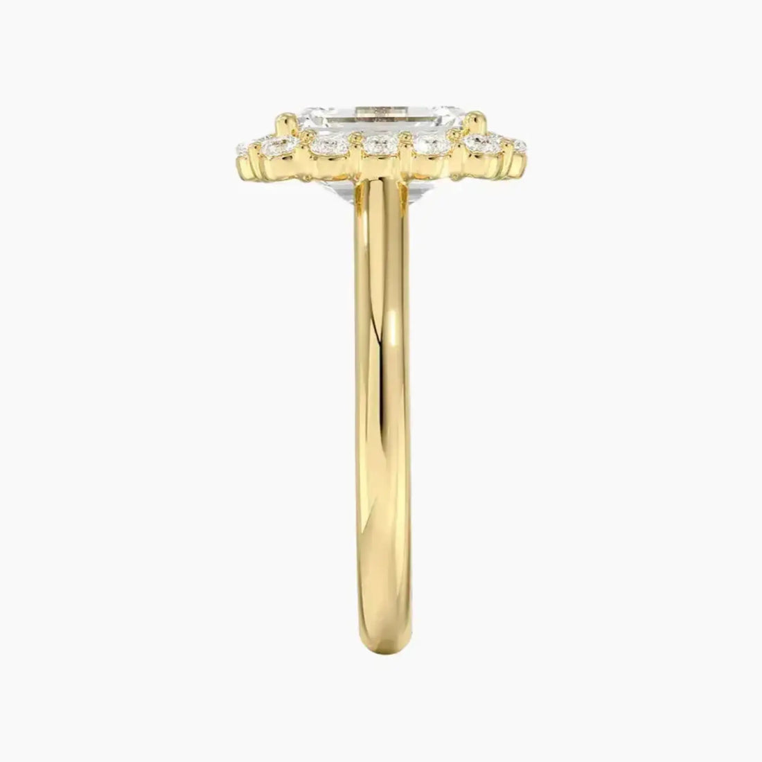 Fiora Emerald Designer Diamond Ring Setting in 18K White Gold