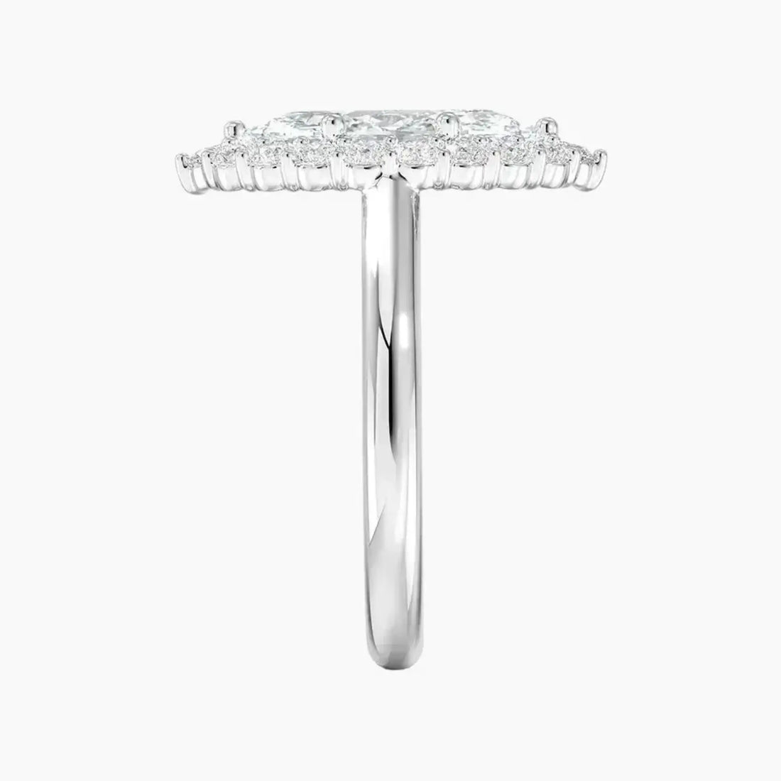 Fiora Marquise Designer 1 Carat Lab Grown Diamond Engagement Ring in 14K Yellow Gold